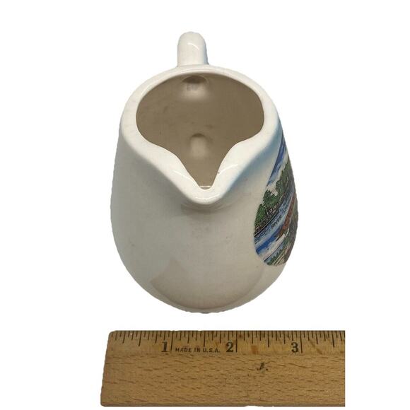 Vintage Creamer Souvenir Cedar Point Ohio On Lake Erie Collectible Blue Green - Picture 6 of 7